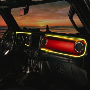 Jeep Wrangler JL LED Dash Strip Kit - Interior - ORACLE Lighting - Dynamic ColorSHIFT - `18-`23